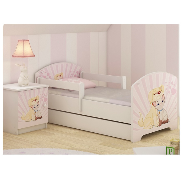 Кровать Кот и Пес 160x80 140x80 140x70 160x70  с ящиком 