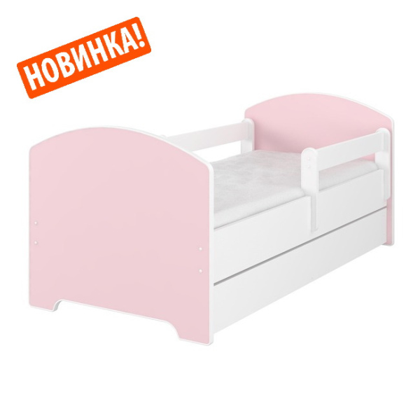 Кровать Розовая 160x80 140x80 140x70 160x70  с ящиком 